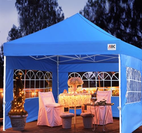 Image of ABCCANOPY Pop up Canopy Tent with Elegant Church Window 10X10,Royal Blue