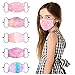 5PC Masque_Enfant Lavable réutilisable Tissu Coton Face Scarfs Anti-Pollution Respirant Bandeaux avec Crochet d'oreille réglable pour Garçon Fille Extérieur Mouvement Cyclisme