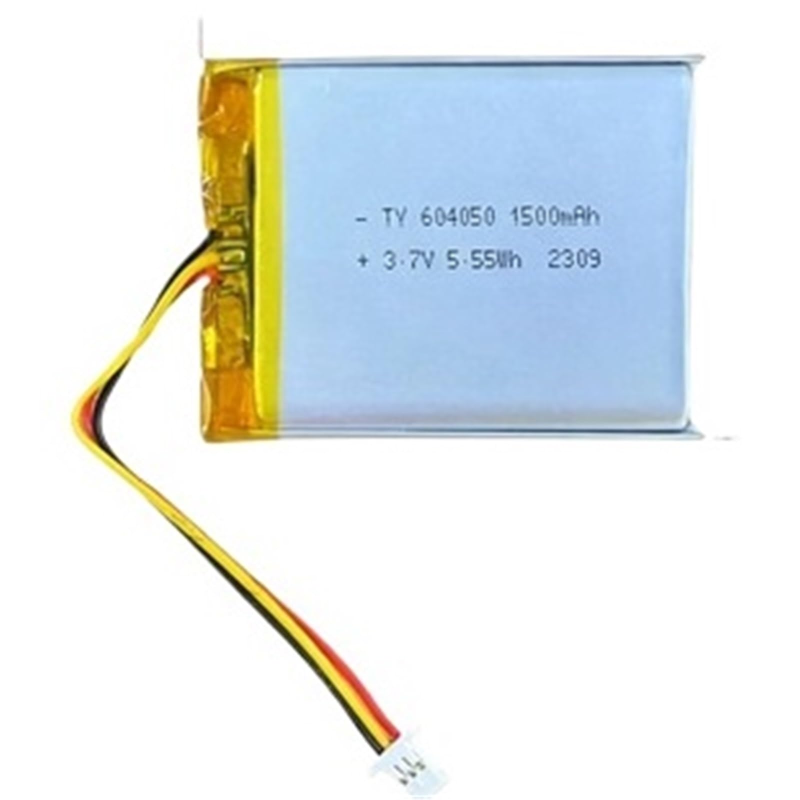 Batteria polimero litio 604050 3,7V 1500mAh, spina 3 pin tablet power bank