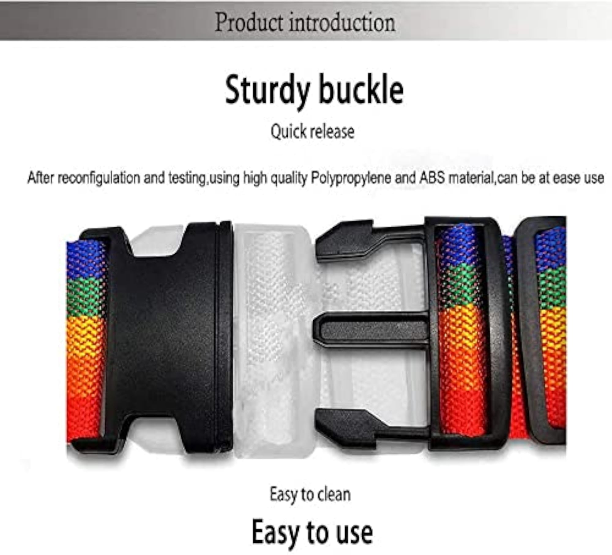 Adjustable Suitcase Lock Belt Strap, Heavy Duty