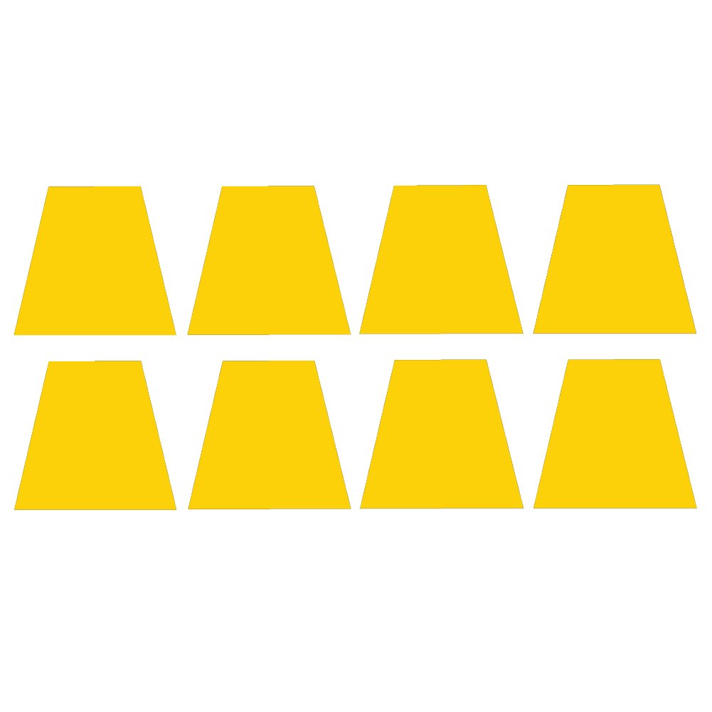 StickerDad Firefighter Helmet Decals - 8 Pack Reflective Black Tetrahedron