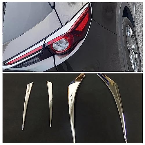 マツダCX-8 KG CX 8 2017-2021に適した自動車リアテールランプの眉カバー装飾ABSクロムめっき装飾部品の外部改装キット