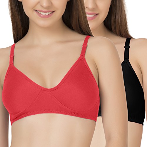 Image of Tweens - Non Padded Cotton Rich Bra - Concealer Side Shaper - Cotton Rich Fabric - Full Coverage, Multiway Straps, Wirefree, Seamless T-Shirt Bra