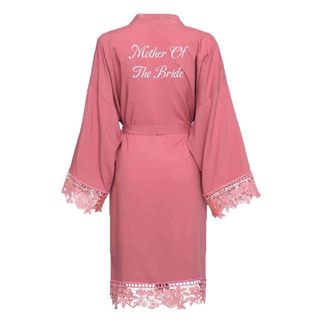Yeuyyben Sposa Damigella D'Onore Abiti Rayon Cotone Kimono Abiti Con Pizzo Robe Donne Abito Da Sposa Da Sposa Partito Accappatoio