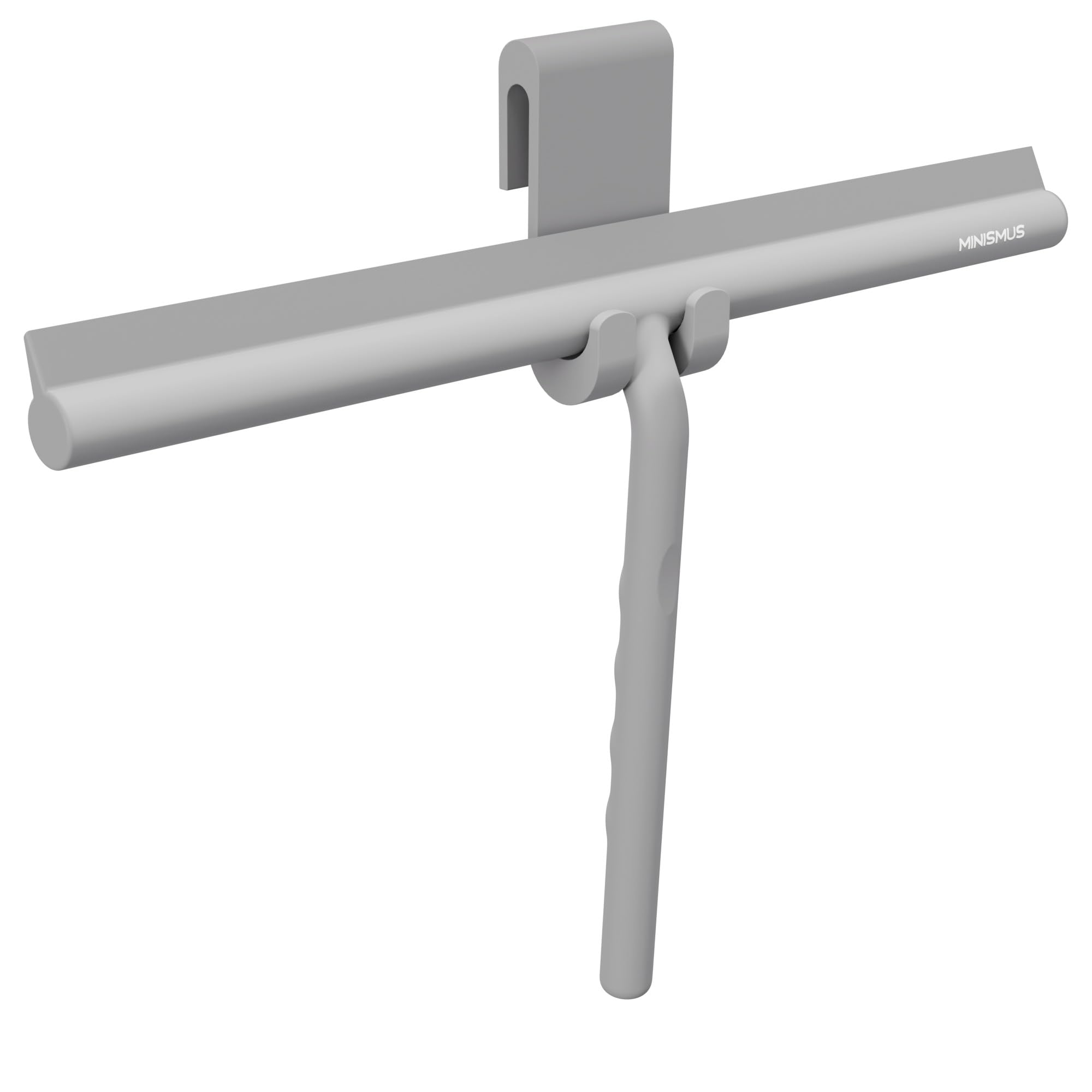Minismus Grey Silicone Shower Squeegee - Shower Squeegee, Glass Squeegee For Shower Screen, Shower Cubicles, Screens, Bathroom Wiper, Tile Squeegee - Includes Hanger - No Drilling Windscreen Squeegee (33
