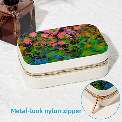 Boîte à bijoux de voyage florale pour week-end et vacances