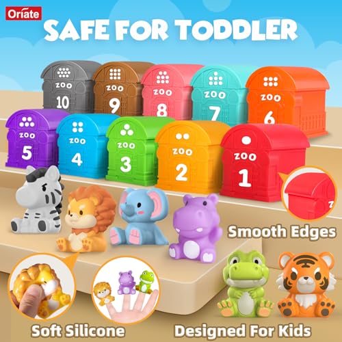 Image of Montessori Learning Toys for 1,2,3 Year Old Toddlers, 20Pcs Animal Preschool Sensory Toys for Counting, Matching, Sorting & Fine Motor Games, Christmas Birthday Easter Gift for Baby Boys & Girls