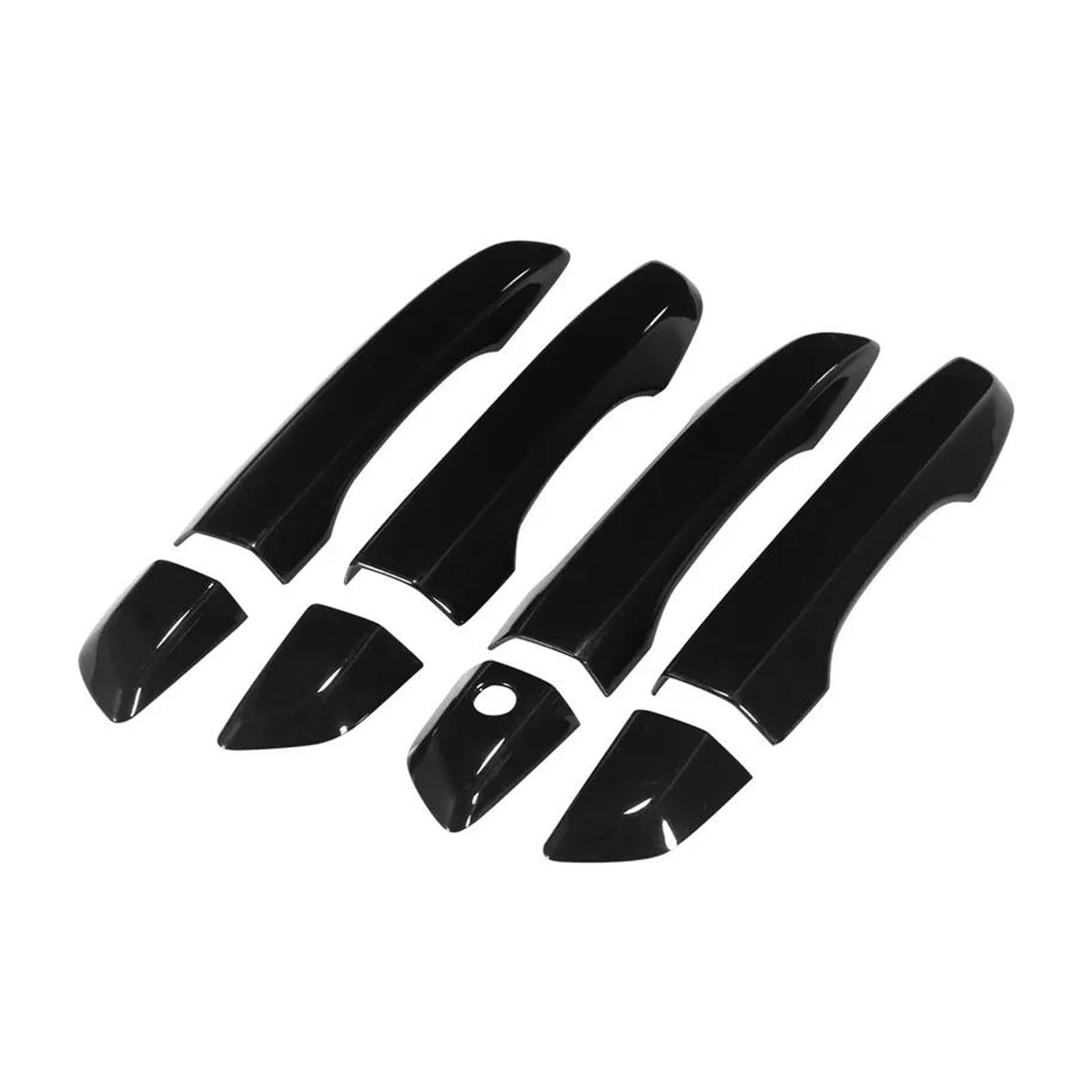 Lolhoikilm Gloss Black Car Door Handle Covers For Civic 10Th For Gen 2016-2021 Car Carbon Fiber Style Black Exterior Door Handle Moulding Cover Trim W/Keyless Entry Decor Trim Styling Accessories