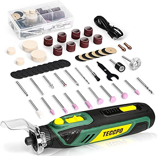Cordless Rotary Tool, 4V Rotary Tool Kit, 53 Accessories, 5-Variable Speed, Electric Rotary Tool Set, Crafting, Cutting, Carving, Sanding, Polishing, Mini, USB-C, Perfect for Small Projects