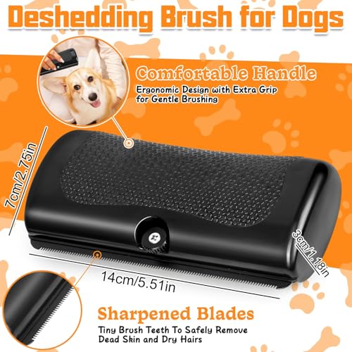 Fellwunder Bürste Hund, Hundebürste für Hunde und Katzen, Groomify Pet Care Bürste, Haustiere Tails Deshedding Brush, Unterfellbürste Hunde, Haustier-Enthaarungskamm