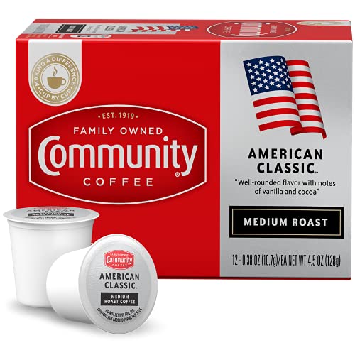 Community Coffee American Classic 36 Count Coffee Pods, Medium Roast, Compatible with Keurig...