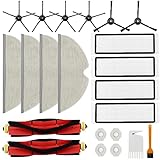 Picture of 16 Packs Replacement Parts Compatible for Roborock S6 Pure, S6, E4, S4 Max, S6 MaxV, S5, S5 Max, S4, E20 E25 E35 S50 Xiaomi Mijia Robot Vacuum, 2 Main Brush, 4 Filters, 6 Side Brushes, 4 Mop Cloth