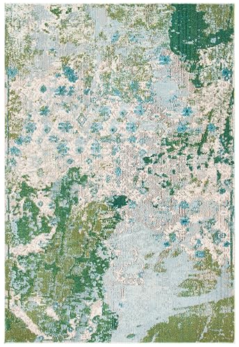 Tapete decorativo SAFAVIEH 228.6x160 cm verde y azul miniatura 2