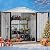 DWVO 6x4ft Storage Shed for Outdoors, Metal Sturdy Weatherproof Tool Shed with Secure Door and Ventilation for Equipment, Mowers, Bikes, Outdoor Spaces, White