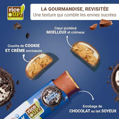 Snacks Protéinés RiceUP Collagène Framboise Cookies Cream