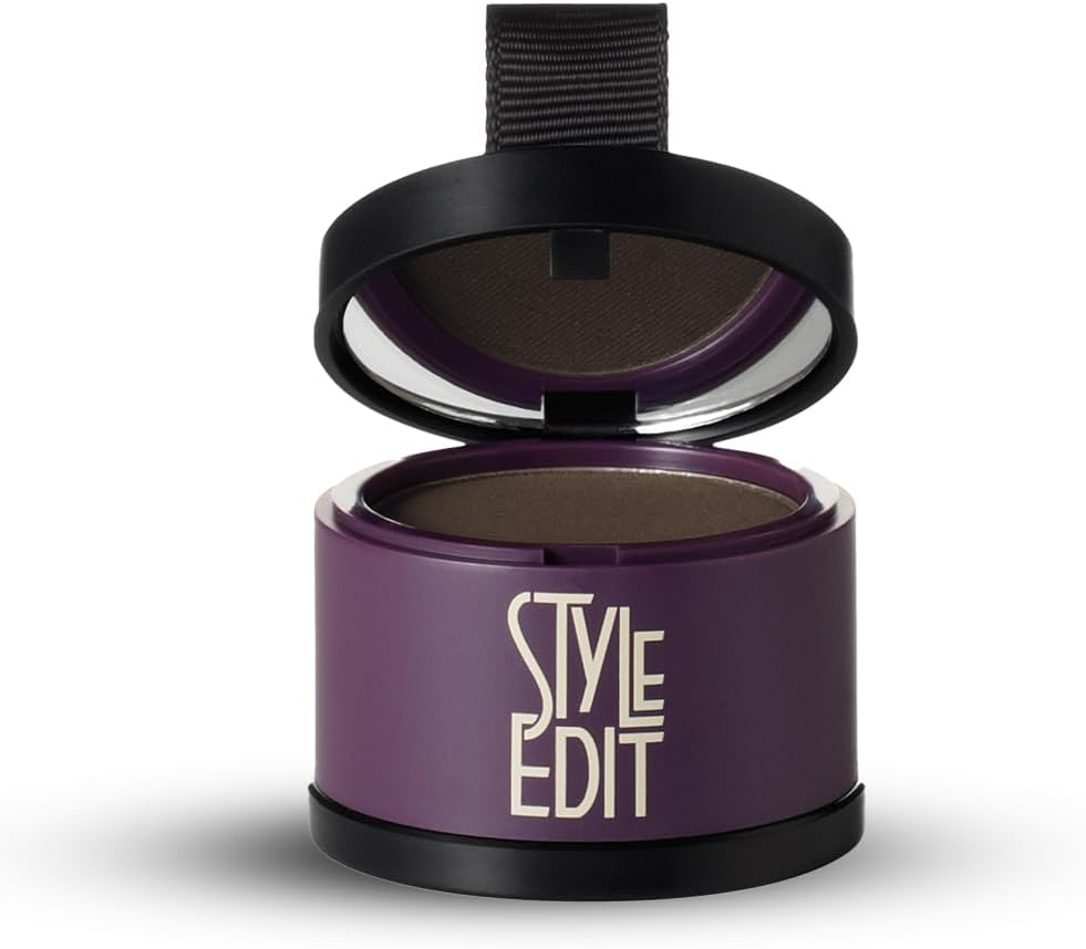 Root Touch Up (3.7g) by Style Edit (BLACK/DARK BROWN) Cover Your Roots Between Color Services. ONE STEP Application Factory Fresh with E-Commerce Authenticity Code