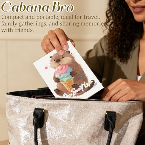Álbum de fotos Cabana Bro Our Sweet Life de 4x6 pulgadas, álbum de recuerdos con diseño de nutria y helado, 18 bolsillos para 36 fotos, ideal para familia, bebé, boda, aniversario, viajes y vacaciones miniatura 5