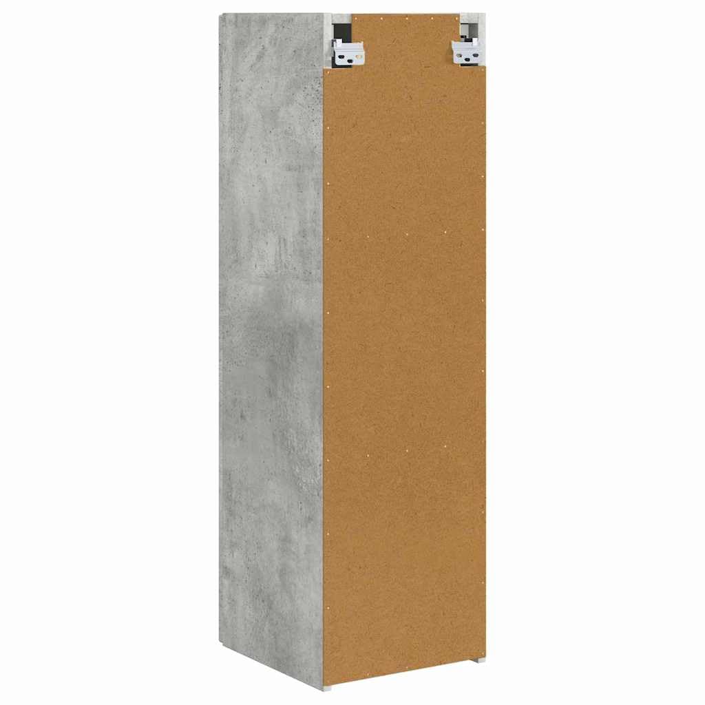 TV-Wandschrank 2er Set, Beton, 30x31x100 cm, Holzwerkstoff, Hängeschrank für Wohnzimmer, Media Center, platzsparend