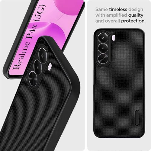 Image of Jkobi Rubberised Back Cover Case for Realme P4x (Textured Grip Design | Micro-Fiber Cloth Inside | Slim and Light Weight | Soft Touch and Feel)