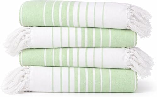 Miniatura 24 de Native Fab Paquete de 4 toallas turcas de playa, de gran tamaño, 40 x 71 pulgadas, de secado rápido, sin arena, ligeras, absorbentes, multiusos