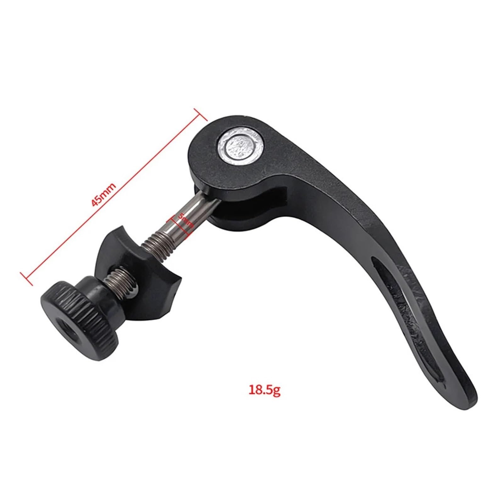 Boulon à Dégagement Rapide Pour Selle De Vélo – M5 X 45 Mm, Alliage Aluminium Noir, Réglage Rapide De Hauteur