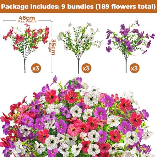 Fleurs artificielles résistantes aux UV 189 têtes OZMI - 5
