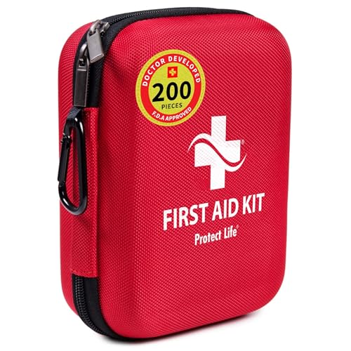 Protect Life Survival First Aid Kit for Home/Business, Camping...