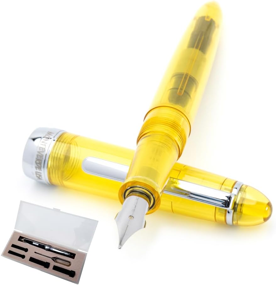 Monteverde MONZA FOUNTAIN PEN (WITH INK VIALS), YELLOW; FLEX NIB Monteverde MONZA FOUNTAIN PEN (WITH INK VIALS), YELLOW; FLEX NIB