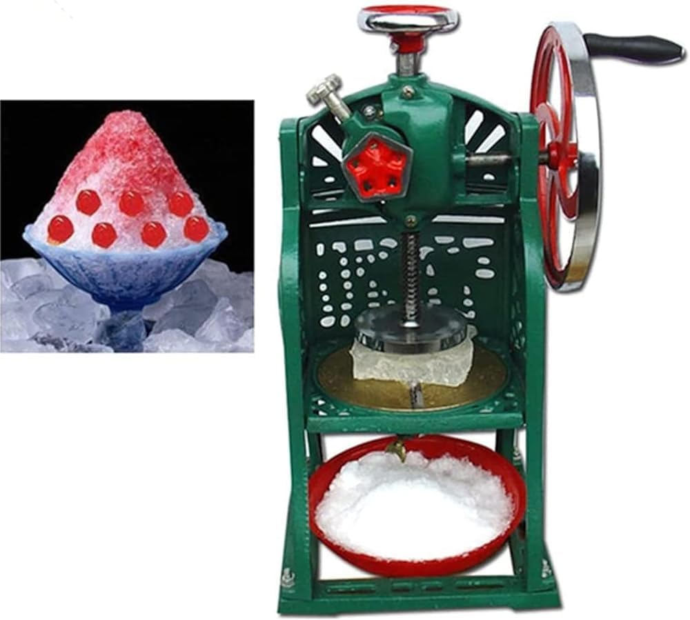 Manual Snow Ice Shaver Machine, Ice Crusher Hand-Crank Design,Crushing Ice is Easy and Labor-Saving Ensuring That for Summer Energy Saving Home