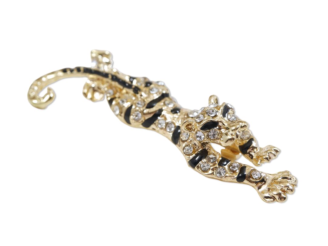 Rhinestione Golden Tiger Blazer Suit Coat Brooch For Men/Women (B2389)-image-39