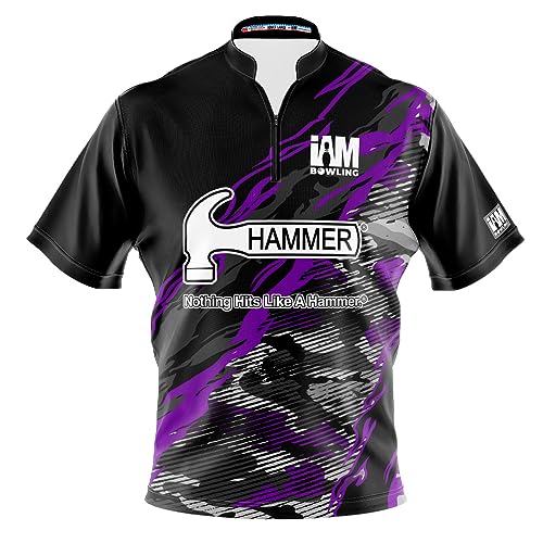 Logo Infusion Dye-Sublimated Bowling Jersey (Sash Collar) - I AM Bowling Fun Design 2007-HM - Hammer (Men's L) Multicolored