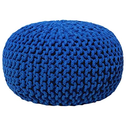 Beliani Puf Otomana Azul Oscuro Conrad Cover