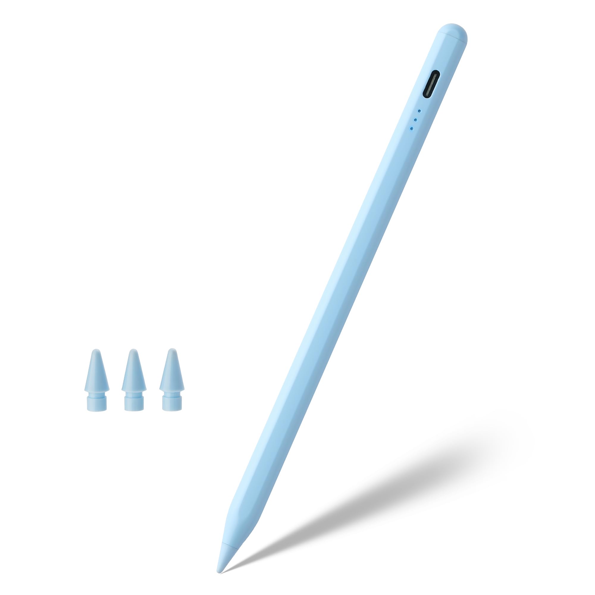 Pencil for Apple, Stylus Pen for iPad A16 11th/10th/9/8/7/6 Generation, iPad Pro M4 13"/11"/12.9", iPad Air M3/M2/5/4/3 Gen, iPad mini A17 Pro 7/6/5, Palm Rejection & Tilt Sensitivity (Blue)