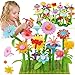 IQKidz 3-6 Years Old Toddler Toys - Flower Garden Building Toy and Insect Pegs, Great Gifts for Preschool-Kindergarten Age Girls and Educational Activity, STEM, Stacking, Pretend Play Set (153pcs)