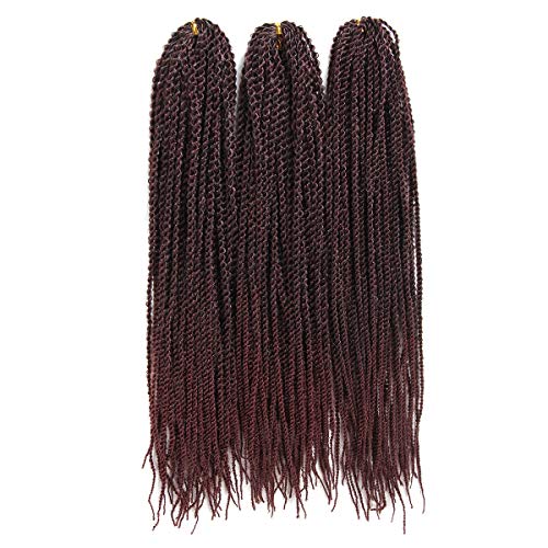 90G 3PCS One Pack 14 Inch Sista Twist Synthetic Hair Braids Braiding Hair Extensions Hairstyles For Black Women 60 Strands DARK BROWN
