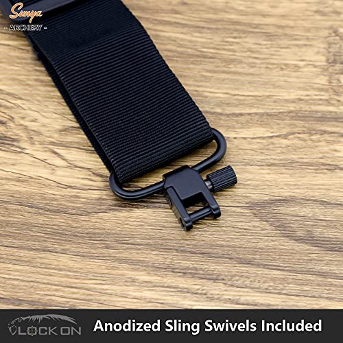 Sunya Neoprene Crossbow Sling, Wide And Thick Padded On Shoulder, Strap With Swivels #TOP7