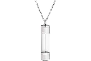 Personalized Custom Name Stainless Steel Openable Necklace Keepsake for Ashes | Hair Memorial Keepsake