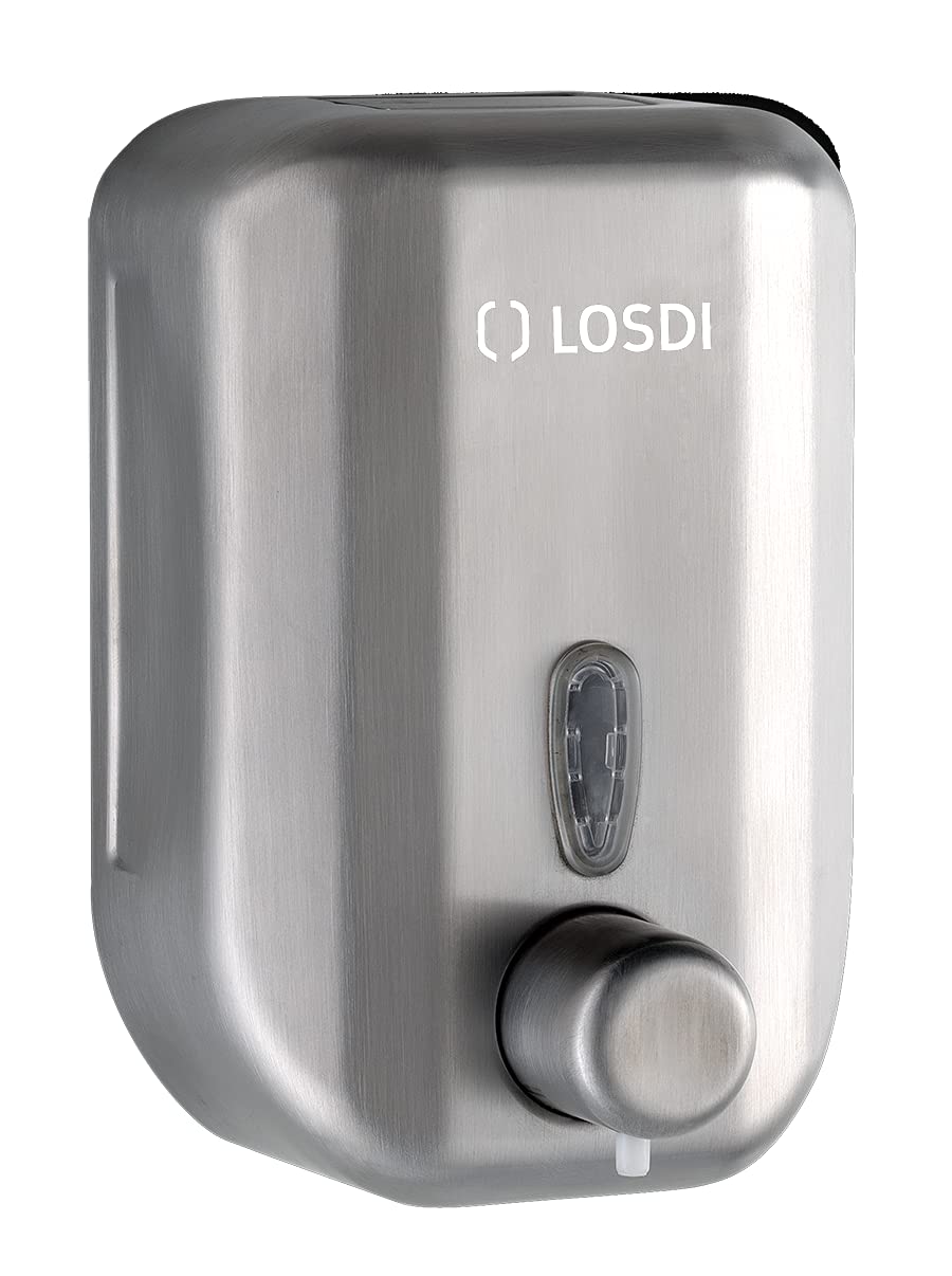 LOSDI - Dosificador jabón líquido 700 ml. Acero INOX Satinado Blinder - CJ1008S