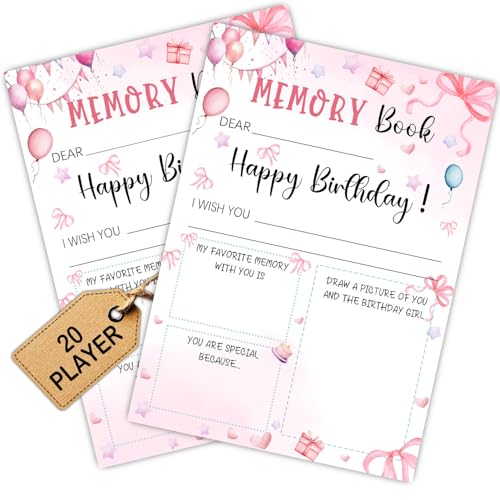 Image of Pink Slumber Party Games Card -Sleepover Stuff- Coquette Pink Bow Themed Sleepover Slumber Party Supplies- Birthday Night Games Creative Idea -Memory Book- 20 Game Cards
