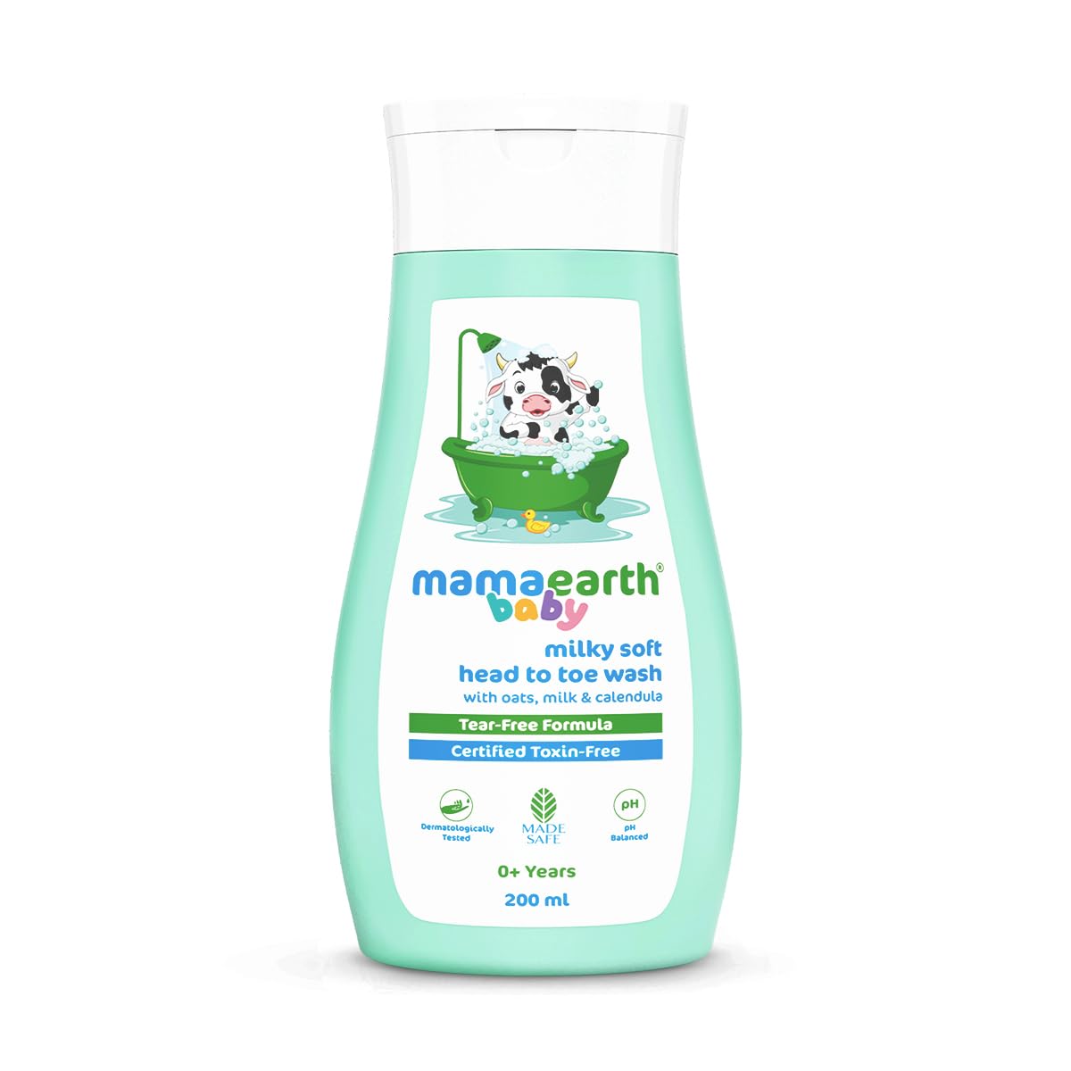 Mamaearth Milky Soft Head to Toe Wash With Oats, Milk, and Calendula for Babies- 200 ml |2-in-1 Tear-Free Body Wash & Shampoo | Moisturizes and Soothes Skin | Travel-friendly Pack-image-38