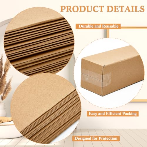 Image of Qilery 10 Pcs 4 x 4 x 48 Inch Golf Club Shipping Boxes 4L x 4W x 48H Tall Corrugated Boxes Cardboard Long Golf Storage Box for Shipping, Packaging, Moving, Mailing, Home or Business