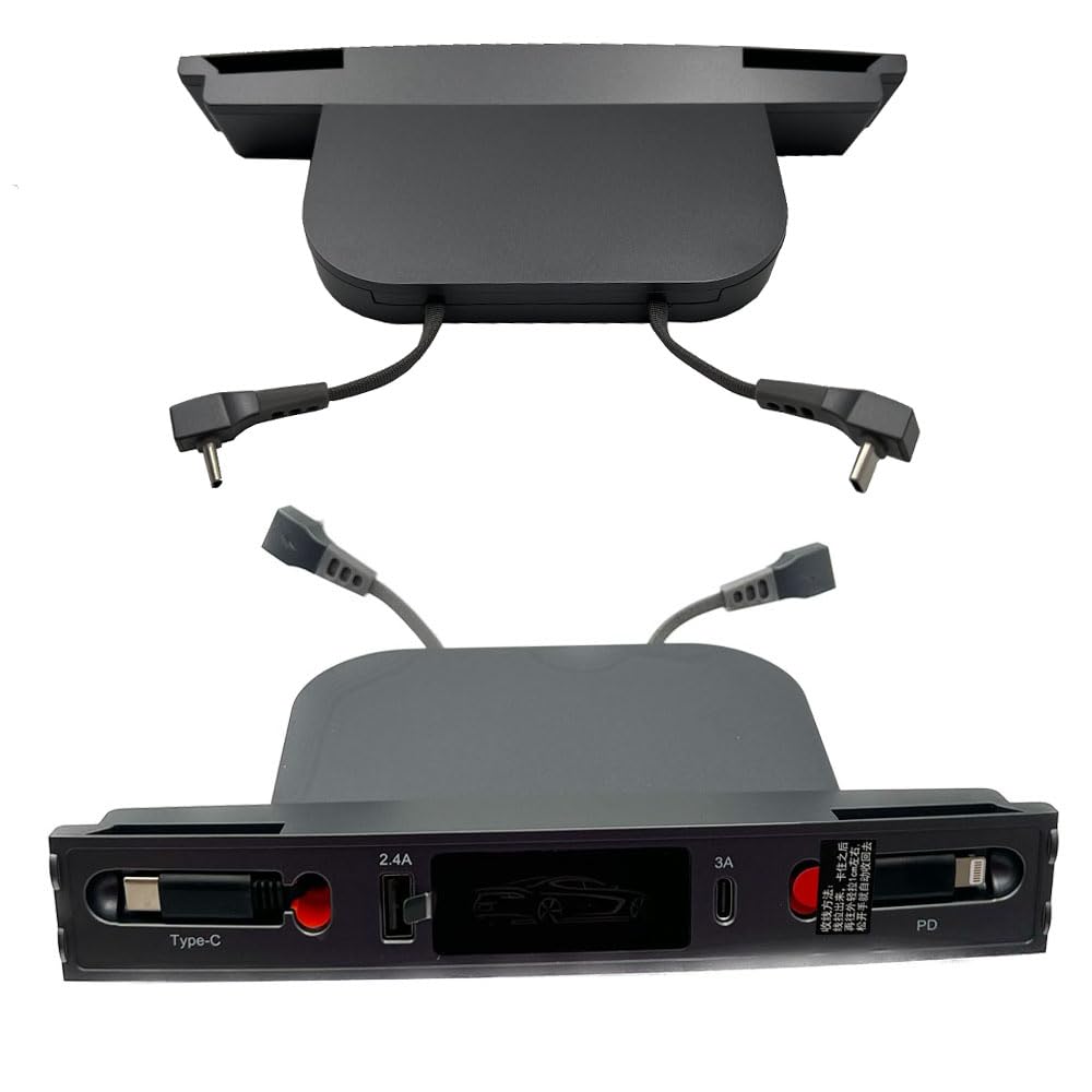 DEVMO Hub USB Ricarica Rapida con Adattatore Cavo Compatibile con Modello 3 Modello Y 2021 2022 2023 Docking Station della Console Centrale