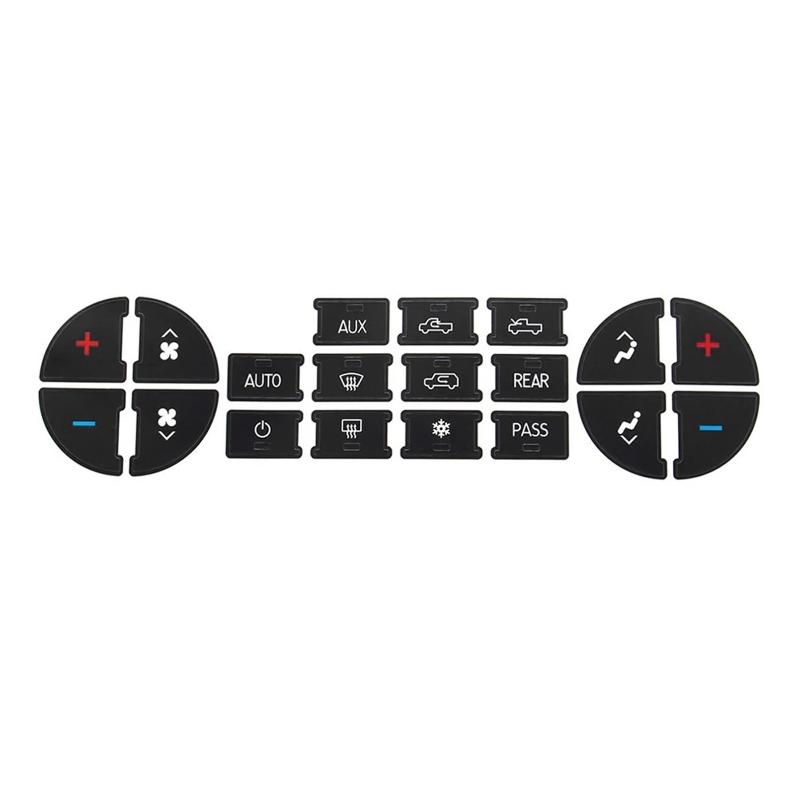 Button Repair Stickers Compatible with GMC for Acadia 2007-2011 for Sierra for Yukon 1500 2007-2014 AC Dash Button Repair Kit Decal Stickers Replacement