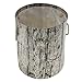 Jacone Large Tree Stump Shape Design Storage Basket Ramie Cotton Fabric Washable Cylindric Laundry Hamper with Rope Handles, Decorative and Convenient for Kids Bedroom or Nursery