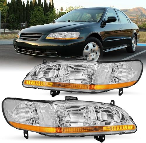 JSBOYAT Headlight Assembly Replacement for 1998 1999 2000 2001 2002 Honda Accord Driver and Passenger Side