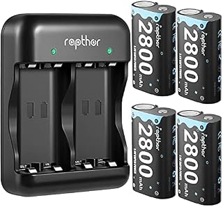 Akumulator i ładowarka do Xbox One 2800 mAh do kontrolera bezprzewodowego Xbox One/Xbox One S/Xbox One X/Xbox One Elite/Xbox Series S/X (4 baterie + 1 ładowarka)