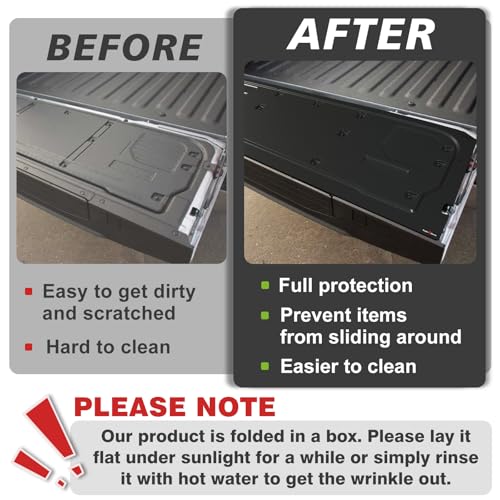 Image of TripleAliners Truck Mat Compatible with 2021-2026 Ford F150 Accessories, Tailgate Mat Custom Fit All Weather Protection Pickup Liner (Tailgate Work Surface Only)