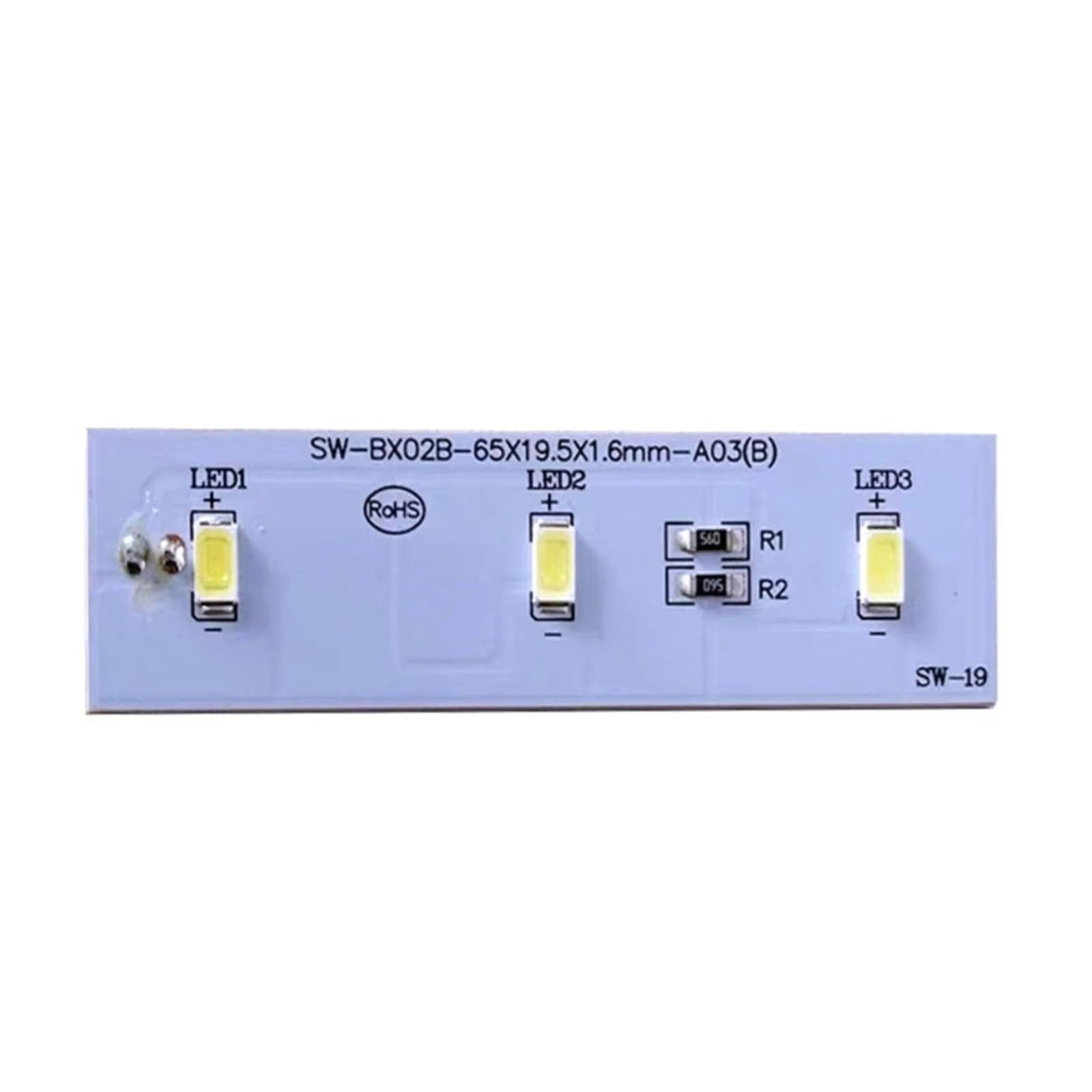 Tiras de luz led de repuesto para frigoríficos, Tira de luces LED for refrigerador SW-BX02B P9JD DC12V for ZBE2350HCA (6,5 x 1,95 cm)