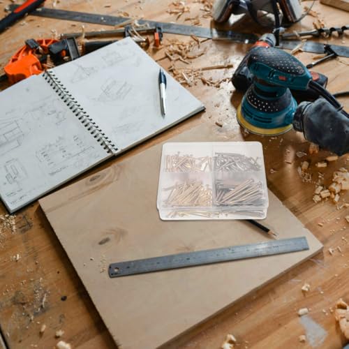 Image of 1set Wall Mount Nails Assortment Kit Hanging Hardware for Boards Picture Frames Multi-Specification Nails for Home Decor Projects Efficient Storage Tool Box Included