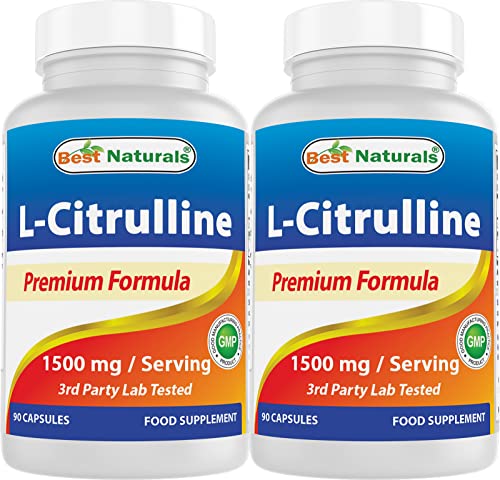 Image of Best Naturals L-Citrulline Capsules - 1500mg /Serving - Non-GMO - Gluten Free - 90 Capsules (90 Count (Pack of 2))